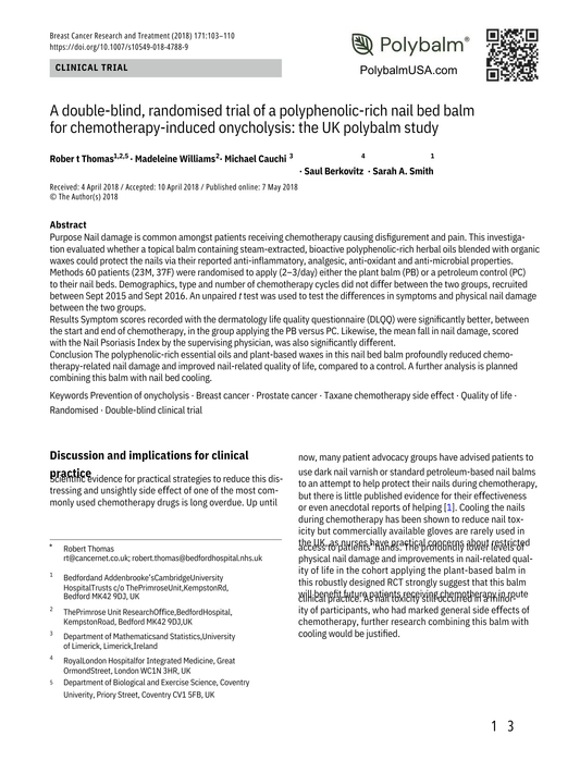 Clinical Trial Summary (For Clinician Use)